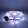 Collar LED Iluminado Mejorado con Siete Modos de Luz de Colores, Recargable, Iluminado por la Noche, Collar para Perro