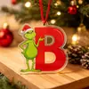 Pingente de Letra de Acrílico Monstro Peludo Verde de Natal Transfronteiriço 2 Estilos Enfeite de Árvore de Natal Decoração de Presente de Feriado Transfronteiriço