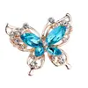 Borboleta Multicolorida Nova Moda Broche de Borboleta com Strass Alfinete de Inseto Personalizado em Liga Metálica Acessórios Elegantes para Roupas Atacado