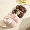 Pantuflas de invierno 2026 para hombres y mujeres, lindas de dibujos animados, de felpa para interior, para el hogar, pantuflas de algodón para niños