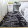 Tapete de pelo longo degradê estilo simples para sala de estar tapete de mesa de centro tapete de seda para quarto ao lado da cama tapete para bay window piso espessado