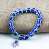 Pulsera de mano de la mano de Fátima azul retro directa de fábrica, cuerda de mano con cuentas de ojos malignos, joyería al por mayor