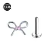 Nuevo Stud para Labio con Lazo F136 de Aleación de Titanio, Stud para Hélix/Cartílago, Joyería para Piercing Corporal, Rosca M0.9