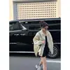 Chic Coreano Casual Estilo Perezoso Abrigo con Cordón Protección Solar Primavera y Verano Nuevo Suelto Elegante Chaqueta Cárdigan Top Delgado