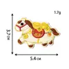 Patch Bordado de Cavalinho Fofo Autoadesivo, Bênção e Boa Sorte do Ano do Cavalo, para Cadernos, Capas de Celular e Patches de Roupas