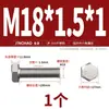 Tornillo Hexagonal Externo de Rosca Fina de Acero Inoxidable 304 M6M8M10M12M14M16M18M20*1/1.25/1.5