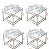 Mesa de Churrasco de Aço Inoxidável Novo Modelo para Uso Doméstico Multifuncional Dobrável Aquecimento Mesa de Jantar Grelha de Churrasco Mesa de Jantar Quadrada