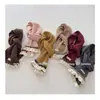 Cachecol infantil de renda estilo coreano, cachecol de tricô macio e aconchegante, à prova de vento e versátil, cachecol de novo estilo delicado para meninas