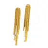 Aretes Dorados Geométricos Brillantes de Múltiples Capas con Borlas Largas para Banquetes Nocturnos y Reuniones Anuales, Hacen que el Rostro Parezca Más Pequeño, Aretes de Atmósfera de Lujo Ligero