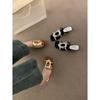 Zapatillas de Cuña con Hebilla Metálica de Diseño Nicho para Verano para Mujer 2025 Nuevas Sandalias Hermosas de Tacón Alto con Puntera Descubierta