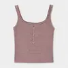 Camisola de Algodón Acanalado Puro Deseo con Botones y Almohadillas en el Pecho para Mujer, Otoño Temprano 2026, Se Puede Usar como Ropa Interior o Exterior