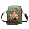 Bolso de Hombro Estilo Étnico para Madre Bolso para Teléfono Móvil de Mujer Nueva Moda 2025 Bolso Cruzado Impreso Retro Europeo y Americano Bolso al por Mayor
