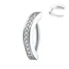 Piercing de umbigo em liga de titânio G23 Zhenping com zircônia em formato de coração finamente esculpida, argola de umbigo F136, piercing de barriga