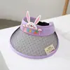 Conejo de verano nuevo sombrero de sol para niños protección solar sombrero de sol protección UV niños y niñas sombrero de copa abierto sombrero de sol de ala ancha para bebé