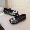 Zapatos de Cuero para Niñas 2026 Primavera y Otoño Nuevos Zapatos de Ballet de Princesa para Niños Mayores, Zapatos Individuales Negros de Suela Suave