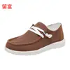 Productos Liu Fu en Stock: Zapatos Planos Casuales con Cordones de Gamuza para Mujer, Modelo Nuevo de Gran Tamaño para Otoño e Invierno 2026, para Comercio Exterior