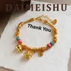 Pulsera Wrap de Poni Colorida de Esmalte Vintage Exquisita de Moda Versátil Bañada en Oro con un Toque de Lujo Ligero y de Alta Gama para Mujeres