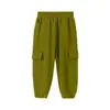 Calça Cargo Infantil 2026 Nova Primavera e Outono Calças Casuais para Meninos, Calças Largas Modernas para Crianças Maiores, Calças Jogger Esportivas Transfronteiriças