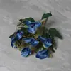Flores Artificiais com 7 Cabeças, Orquídeas Borboleta em Cores de Outono, Arranjos de Flores Artificiais para Decoração de Casa, Celebrações de Casamento, Atacado de Fabricantes, Adereços de Fotografia