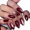 Uñas de Arte de Uñas Más Vendidas Transfronterizas, Uñas Postizas Sencillas, Estilo Fresco, Uñas Almendradas de Longitud Media, Uñas Postizas Color Sólido Ojo de Gato Venta al por Mayor