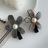 Lujo Ligero Diamante Completo Elegante Flor Pinza BB Versátil Perla Moda Pinza Lateral Pinza para Flequillo Horquilla Diamante Flash Lateral Accesorios para el Cabello para Mujer