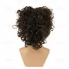 Perucas Curtas Cacheadas Cheias Vintage em Estoque para Festas de Halloween e Cosplay, Exportação Atacado, Envio Imediato