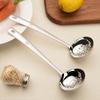 Fulu Acero Inoxidable 304 Cuchara para Sopa Hogareña Ajustada Profundizada Cuchara para Fondue Mango Largo Cuchara Grande para Sopa Colador Traje