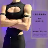 Lobe Lingerie Sexy Moda Sexy Vazado Slim-Fit Gola Redonda Sem Mangas Regata Body Masculino Top Vazado