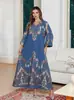 Vestido Longo Feminino Bordado para Revenda em Estoque, Vestido com Bordado de Lantejoulas, Item Popular de Comércio Exterior, Vestido Elegante com Artesanato Intricado