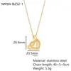 Comercio Exterior Europeo y Americano Día de San Valentín Amor Acero Inoxidable Collar Lujo Ligero Alto Sentido Acero de Titanio Corazón de Melocotón Cadena para Clavícula Joyería Transfronteriza