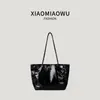 Bolso de Hombro Redondo de Metal Vintage para Mujer, Gran Capacidad para el Trabajo y los Viajes Diarios, Nuevo Bolso Tote de Cuero Suave de Moda de Nicho
