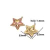 Colgante de Estrella de Cinco Puntas de Acero Inoxidable Colgante Incrustado de Diamantes de Oro de 18 Quilates Accesorios para Collares DIY Joyería Venta al por Mayor Transfronteriza