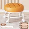 Taburete pequeño universal con ruedas y polea para el hogar, taburete bajo con respaldo, banco para adultos, sala de estar, práctico taburete para niños.