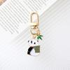 Lindo Llavero de Metal de Panda Dibujos Animados Adorable Colgante de Panda Divertido Accesorios de Bolsa de Alta Gama para Hombre y Mujer Venta al por Mayor