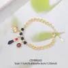 Pulsera Estilo Bohemio Ojo del Diablo Gesto de Elefante Más Vendida Transfronteriza, Cobre Que No Se Desvanece, Chapada en Oro de 14K