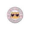 Broche Redondo Geométrico Transfronterizo Nuevo Producto, Gatito Lindo con Gafas, Insignia Metálica Creativa Accesorios para Ropa