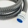 Manguera metálica con recubrimiento de plástico gris negro de baja calidad, manguera ordinaria de PVC con recubrimiento de plástico, manguera galvanizada con rosca, tubo corrugado