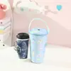 Linda Bolsa Isotérmica para Té de Leche, Bolsa Refrigeradora Portátil con Forma de Corazón Femenino, Bolsa Tote Conveniente para Bebidas Frías de Verano