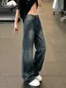 Calças Jeans Masculinas 2026 Novo Retro Americano High Street Calça Reta Calças Largas Soltas Masculinas Moda Masculina