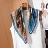 Pañuelo Cuadrado Suave y Elegante de 70 cm para Mujer, Nuevo Estilo Primavera y Verano, Pañuelo de Seda de Alta Gama, Pañuelo Versátil para el Cuello, Accesorio Elegante para Mujer
