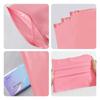 Bolsa de Plástico CPE Negra Rosa Escarchada con Cierre de Cremallera para Prenda Impermeable con Sombreado Bolsa de Embalaje de Plástico Autoadhesiva Bolsa Dividida