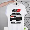 Camiseta de Modal 180g Coche de Drift Initial D Sol Rojo de Akagi Camiseta de Anime de Verano Ae86 Talla Europea Jd