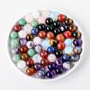 Adornos de bolas de cristal rosa púrpura natural, muestra de mineral de piedra semipreciosa de ágata de cristal, accesorios de cuentas sueltas de bolas sin agujeros para bricolaje