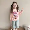 Camiseta de Manga Larga para Niña, Nueva y Bonita, para Primavera y Otoño 2025, Sudadera con Estampado de Dibujos Animados para Niños