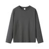 Costura de Três Agulhas 300g Peso Pesado Lavada Estilo Americano Algodão Penteado Manga Longa Camiseta 100% Algodão Camada Base Masculina Marca Tendência Básica