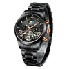 Reloj BIDEN para Hombre Automático Multifuncional Mecánico Sol-Luna-Estrellas Luminoso Resistente al Agua Biden puede