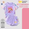Traje de Baño Diario Patrulla de Cachorros Niñas Manga Corta Shorts Falda Dividida Infantil Bañador de Secado Rápido Set Ropa de Baño Protección Solar Bebé