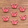 10 Colgantes de Acero Inoxidable Multicolor Dorado de Doble Cara con Goteo de Aceite para Peces, Cangrejos, Delfines, Corales, Caballitos de Mar DIY para Viajes de Commuting a la Moda
