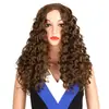 Comércio Exterior Moda Europeia e Americana Peruca Mais Vendida Peruca de Cabelo Longo Cacheado para Mulheres Africanas Headset