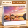 Calendário de Mesa Personalizado 2027 para o Ano do Carneiro, Caderno Publicitário Personalizado para Empresa e Calendário de Check-in